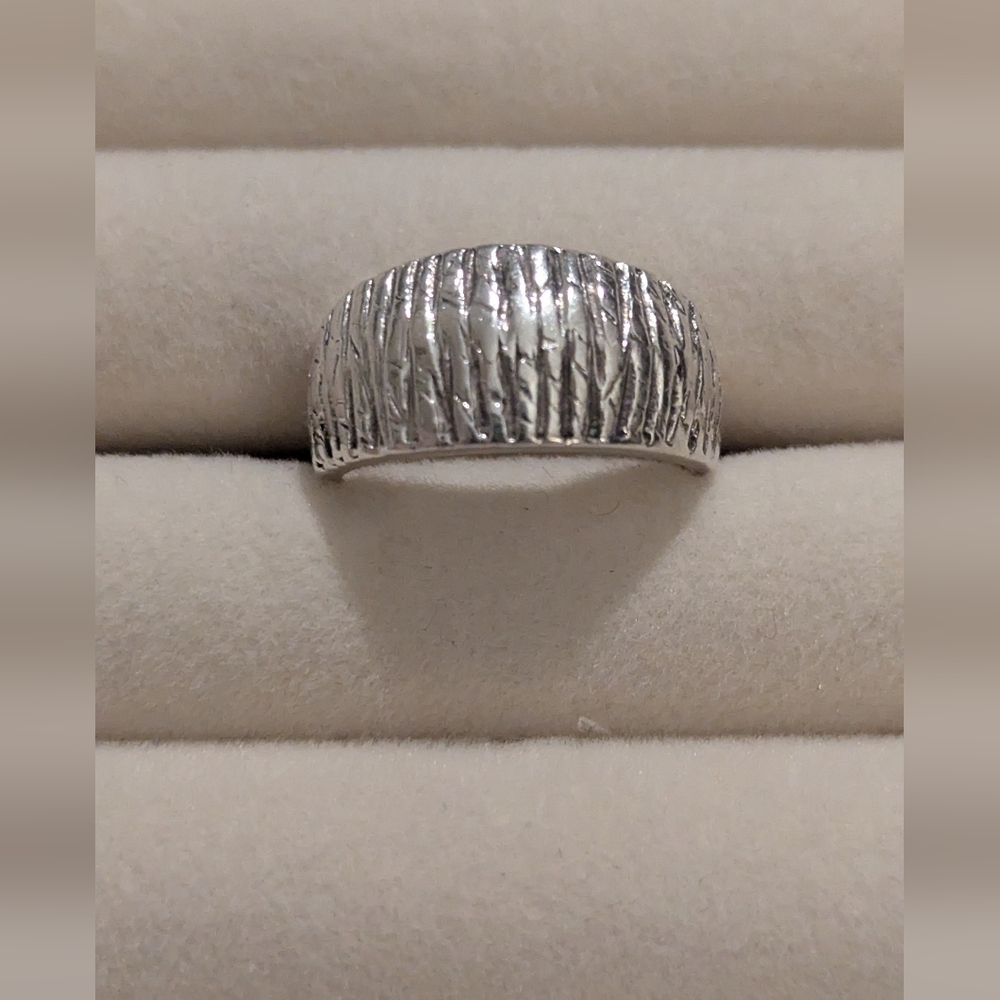 Vintage Sterling Silver Textured Ring Size 6.5